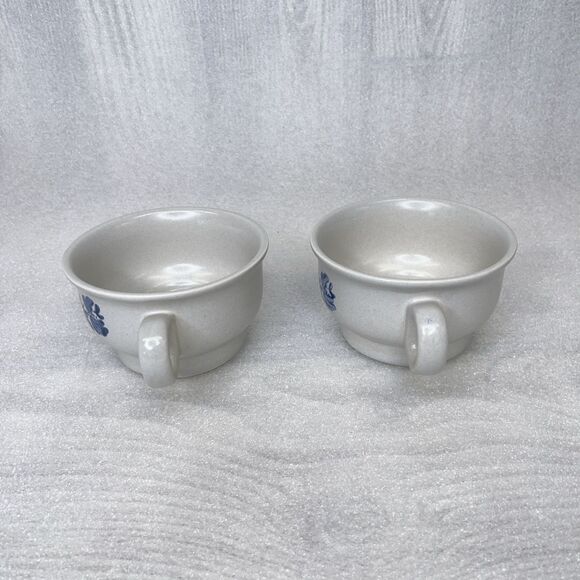 4x Pfaltzgraff Yorktowne Stoneware 1Y Flat Mug Vintage USA Castle Mark - Picture 3 of 15